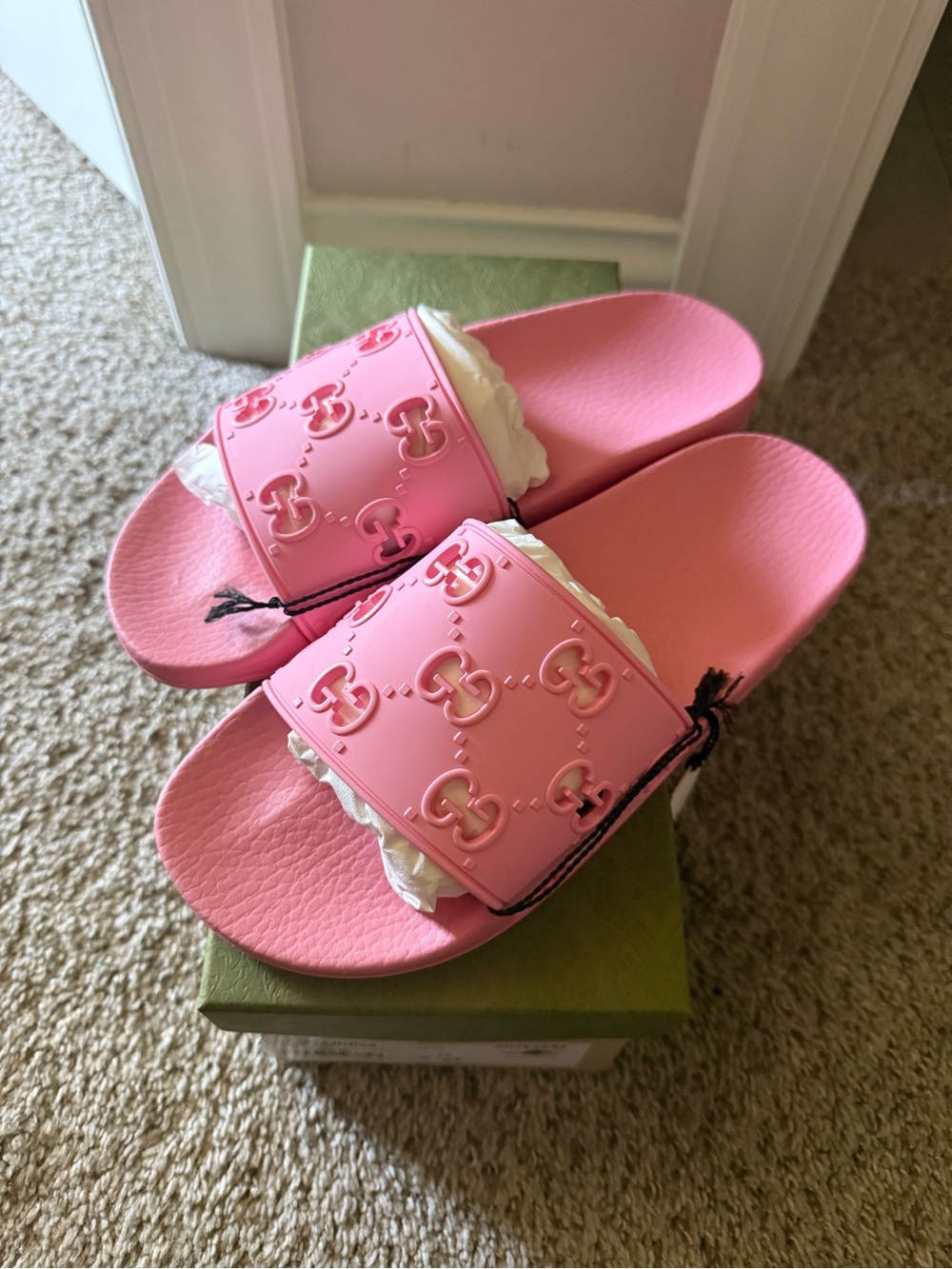 Gucci Pink Slide Sandals